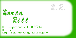 marta rill business card